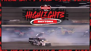 A big wreck sweeps big names early in Daytona truck race  NASCAR [upl. by Obaza]