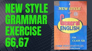 New style grammar class 12  exercise 6667 solution in Hindi [upl. by Peppy]