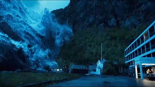 80 Meter High Wave Hit The Hotel Lodges But The Whole Family Survives  Norwegian Movie The Wave [upl. by Atsilac466]