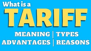 What is a Tariff  Types of Tariffs  Tariff Explained [upl. by Aisan]