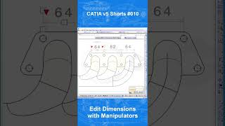 Catia v5 Shorts 010  Edit Dimensions with Manipulators [upl. by Selegna]