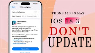 iPhone 16 Pro Max iOS 183 Dont Update iphone16promax [upl. by Lihas727]