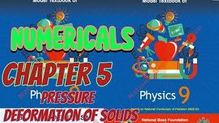 CHAPTER 5🌴🧪NUMERICALS📖 PHYSICS🥀CLASS 9⭐NBFFEDERAL BOARD📜PRESSURE✨DEFORMATION OF SOLIDS💯 SOLUTION [upl. by Eselahs]