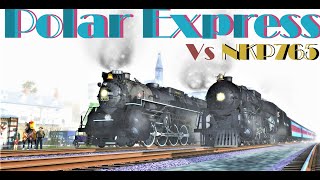 Viewers Request The Polar Express vs NKP 765 Trainz [upl. by Aivax]