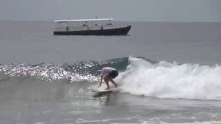 Surfing Nonyas  Quarters Maldives  July 2016 [upl. by Luapnaej]