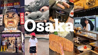 大阪Vlog🍤心斋桥｜道顿堀｜黑门市场｜八坂神社｜大阪烧｜难波｜炸牛排 [upl. by Moneta]