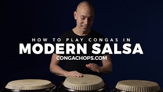 How to Play Congas in Salsa  Modern Salsa  How to Play Conga  Conga Lesson  CongaChopscom [upl. by Yna853]