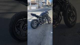 YAMAHA MT07 Sound Brutal Coldstart💥💨 mt07 yamaha motorcycle shorts [upl. by Akihdar]