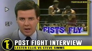 POST FIGHT INTERVIEW LESTER ELLIS VS STEVE SIMMS [upl. by Andras648]