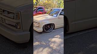 Bagged OBS Chevy Silverado on Forgiato Rims 🥷🏿 baggedtrucks droppedtrucks obschevy obstruck [upl. by Ahtelrac]