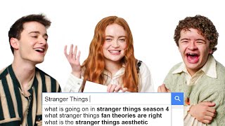 Sadie Sink Noah Schnapp amp Gaten Matarazzo Answer the Web’s Most Searched Questions  WIRED [upl. by Aneryc189]