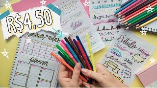 COMO TER UM CADERNO LINDO USANDO MATERIAIS BARATOS  PLANNER TÍTULOS E DIVISÓRIAS [upl. by Ahtnamys101]