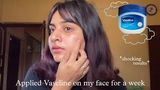 I Applied Vaseline On My Face Everyday For One Week did not expect this [upl. by Eulalee]