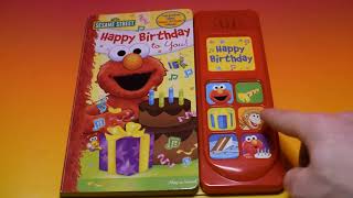 ELMO BIRTHDAY SOUND BOOK Sesame Street PlayASound Books [upl. by Annaoi547]