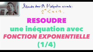 Terminale S Résoudre une inéquation avec fonction exponentielle 14 [upl. by Assenaj101]