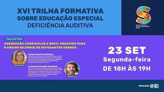 XVI Trilha Formativa sobre Educação Especial Deficiência Auditiva [upl. by Amathiste]