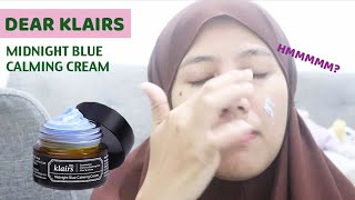 Review Dear Klairs Midnight Blue Calming Cream Moisturizer [upl. by Yezdnil]