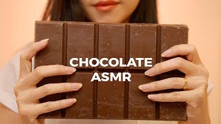 ASMR Giant Chocolate Bar  Tapping Cutting Snapping Sounds No Talking [upl. by Lovmilla]