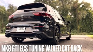 Mk8 GTI ecstuning Valved catback exhaust [upl. by Aitnyc]