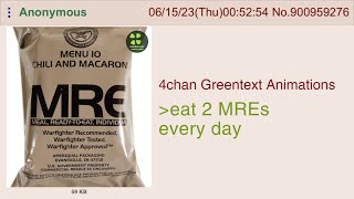 Anon eats MREs  4chan Greentext Animations [upl. by Hnah574]