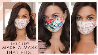 Easy Sew Face Mask Made To Fit Your Face [upl. by Llednor]