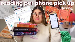 reading a page for EVERY TIME i picked up my phone 📚✨☕️ a spoiler free reading vlog [upl. by Jehias]