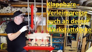 261 Klappbare Leimpresse gaaaanz einfach amp simpel diy woodworking woodwork fender Presse [upl. by Yecies797]