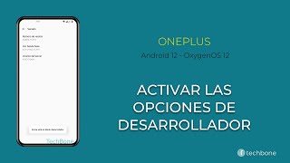 Activar las Opciones de Desarrollador  OnePlus Android 12  OxygenOS 12 [upl. by Arnuad]