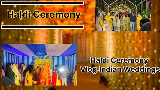 Haldi Ceremony  Beautiful Indian Weddings  YouTube [upl. by Rattray]