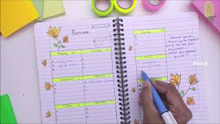 How to make weekly planner for beginners Step by step  Diy planners using notebook [upl. by Girardi]