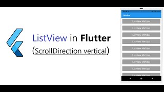 ListView in Flutter  ScrollDirection Vertical [upl. by Nilerual]