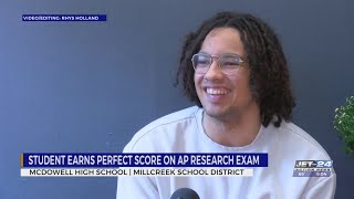 Top 126  McDowell High student receives perfect score on AP Research exam [upl. by Eeldivad]