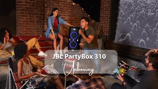 JBL Partybox 310 The Ultimate Portable Party Speaker UNBOXING [upl. by Ethelin]