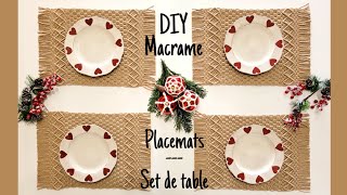 DIY Easy Tutorial Macrame Placemats ENFR Tuto Set de table en macrame Facile [upl. by Tandi898]