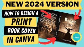 How To Design A PRINT Book Cover In Canva  StepByStep Tutorial For Beginners  Amazon KDP [upl. by Castora]