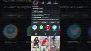 All gamer insta ID 8 milian plusinstagram viralshorts trending song gyangaming [upl. by Enelyk]