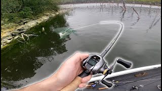 Fishing in a STORM Triggers Super Aggressive Fish Topwater Bass Fishing [upl. by Aicilaanna783]