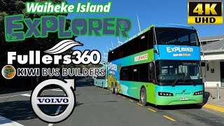 Waiheke Island Explorer Sightseeing Tour Bus Matiatia Pier to Oneroa amp Onetangi Beach Auckland NZ [upl. by Berners]