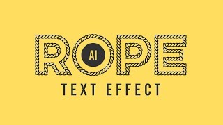 How to Transform TEXT into ROPE in Illustrator [upl. by Ataynek]