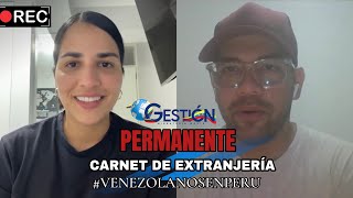 Carnet de Extranjeria Permanente  venezolanos en PERU [upl. by Winne]