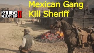 Red Dead Redemption 2  Mexican Gang Kills Sheriff Of Armadillo Random Encounter [upl. by Aikem]