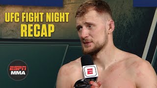 Alexander Volkov recaps his win vs Alistair Overeem  UFC Fight Night Post Show  ESPN MMA [upl. by Sset]