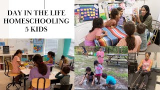 Day in the Life Homeschooling 5 kids in Spring [upl. by Naerda]