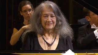 2019  Martha Argerich plays Beethoven Piano Concerto No 1  Bach Gavottes  Scarlatti K141 encores [upl. by Pelagi461]