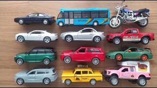 Die cast Metal Scale Color Model Welly Kinsmart Maisto  Sedan Bus Sports Taxi Motorcycle [upl. by Ahsitnauq]