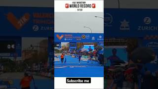 Half marathon World record👑⏰️ 5730 trending shorts viralshorts halfmarathon subscribe athlete [upl. by Lashonde]