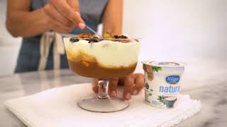 RECETA  COPA DE YOGUR CON BANANAS CARAMELIZADAS Y DDL [upl. by Ennagrom]