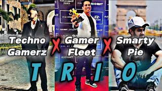 Techno Gamerz X Gamerfleet X YesSmartyPie Edit🔥  Status Edit😈  techno fleet smartypie viral [upl. by Dnalwor]