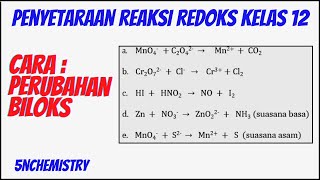 Penyetaraan Reaksi Redoks dengan Cara PBO kelas12 [upl. by Pournaras]