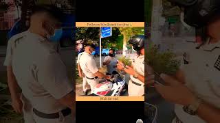 Police nr pakad li automobile bikerreaction motovlog girlsreactiononsuperbike police superbike [upl. by Remot599]